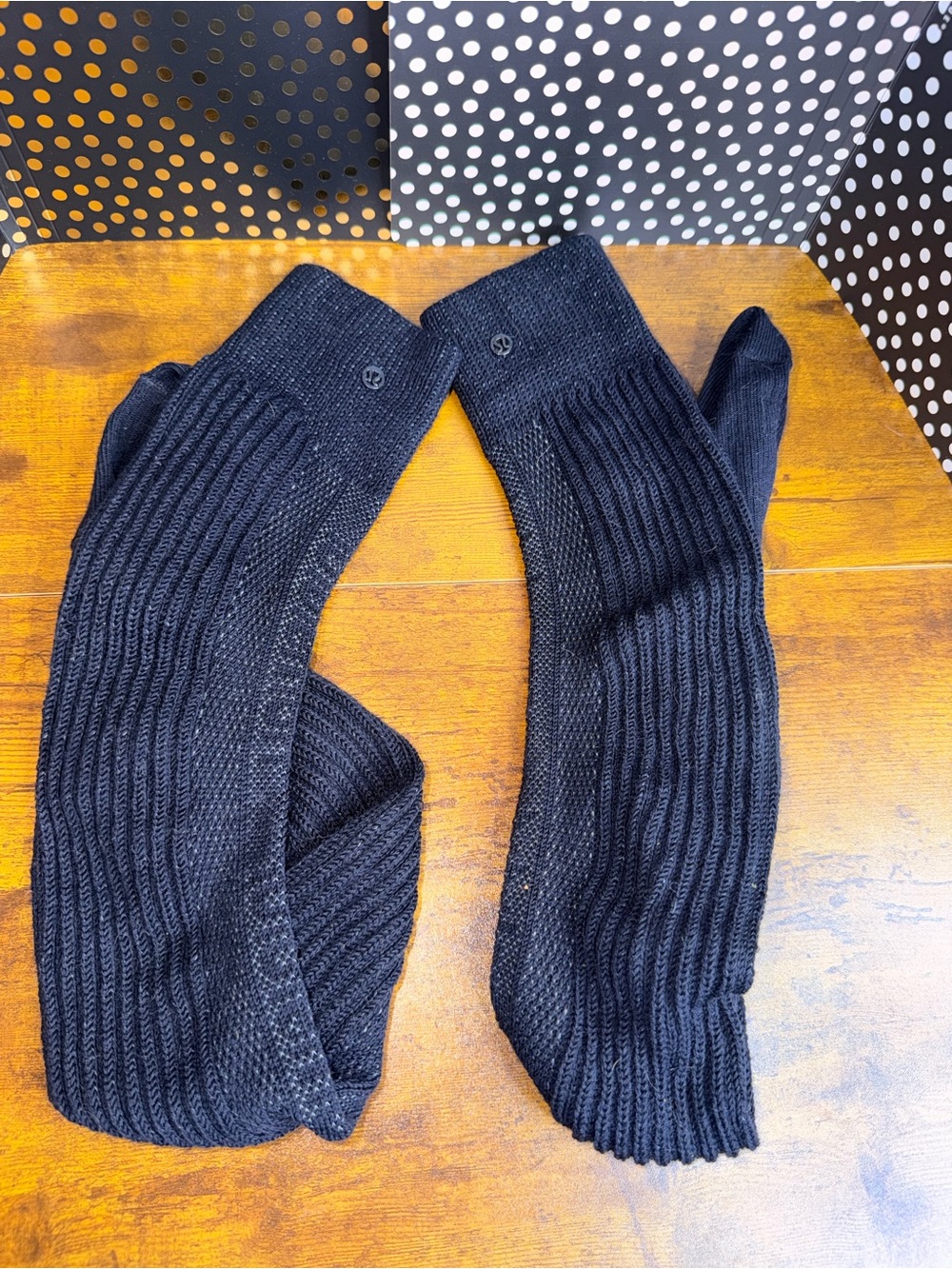 Lululemon Find Your Balance Knee High Socks Black Merino Wool $58